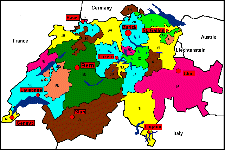Map of Switzerland
